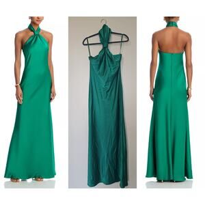 AQUA Knot Halter V-Neck Gown – Size 4, Bloomingdale’s Exclusive